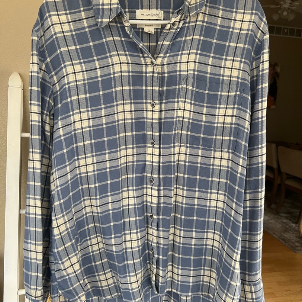 Treasure & Bond Plaid Boyfriend Shirt